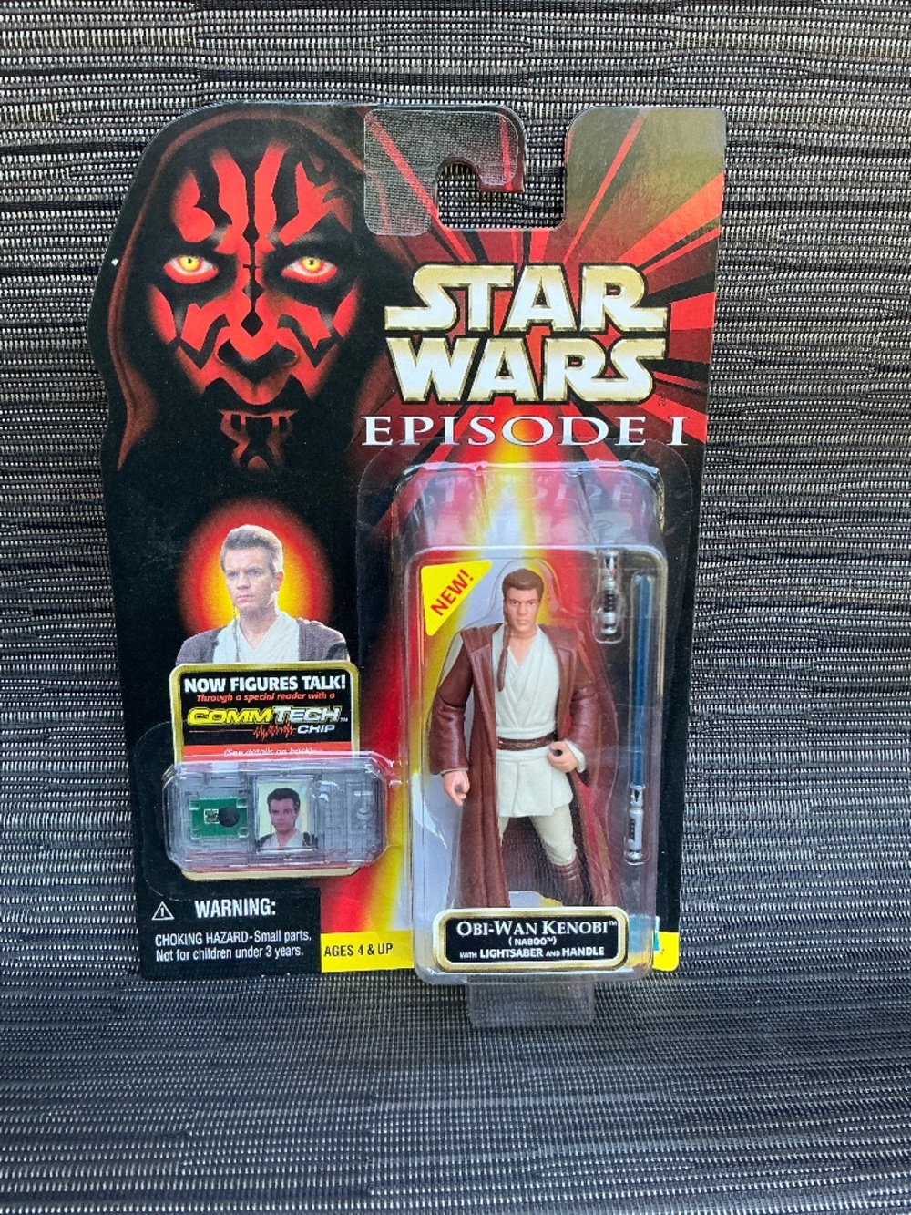 Star Wars Obi-Wan Kenobi Episode 1 Action Figure Lightsaber & Handle Hasbro 3.75